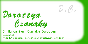 dorottya csanaky business card